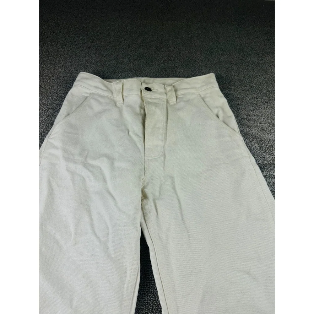 Nudie Jeans‎ Tuff Tony Pants Men W26 L28 White Loose Wide-Leg Heritage Workwear